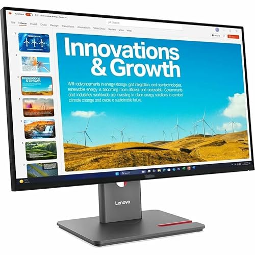 Lenovo ThinkVision P24QD-40 24" Class Webcam WQHD LED Monitor - 16:9 - Eclipse Black