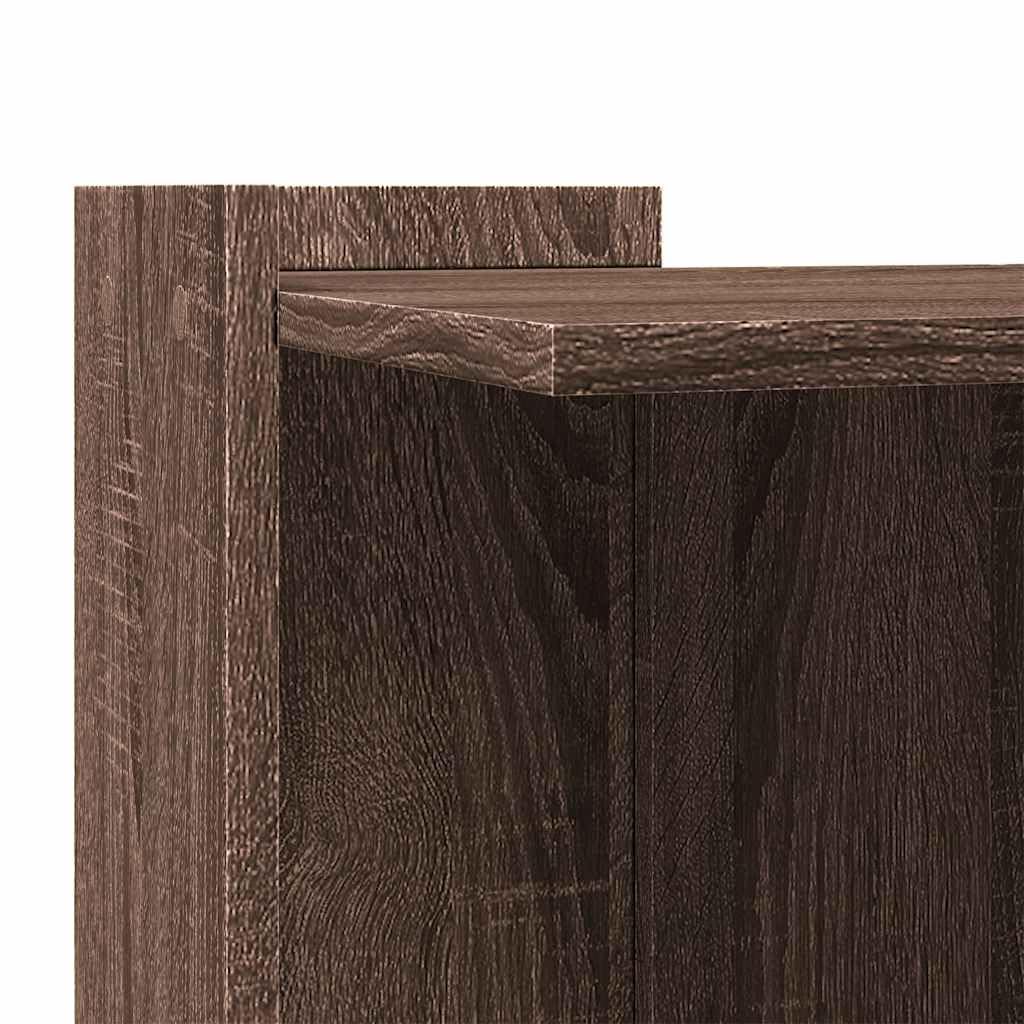Katzentoilette Versteck in Eichen-Optik, Katzenhaus als Beistelltisch, diskreter Katzenklo Schrank aus Holzwerkstoff, 53x53x51 cm, platzsparendes Katzenmöbel für Katzenzubehör