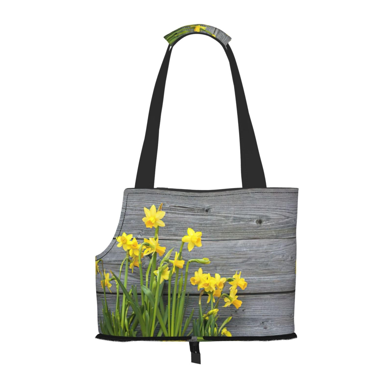 Sac de transport pour chiens motif jonquilles pour voyager sans stress