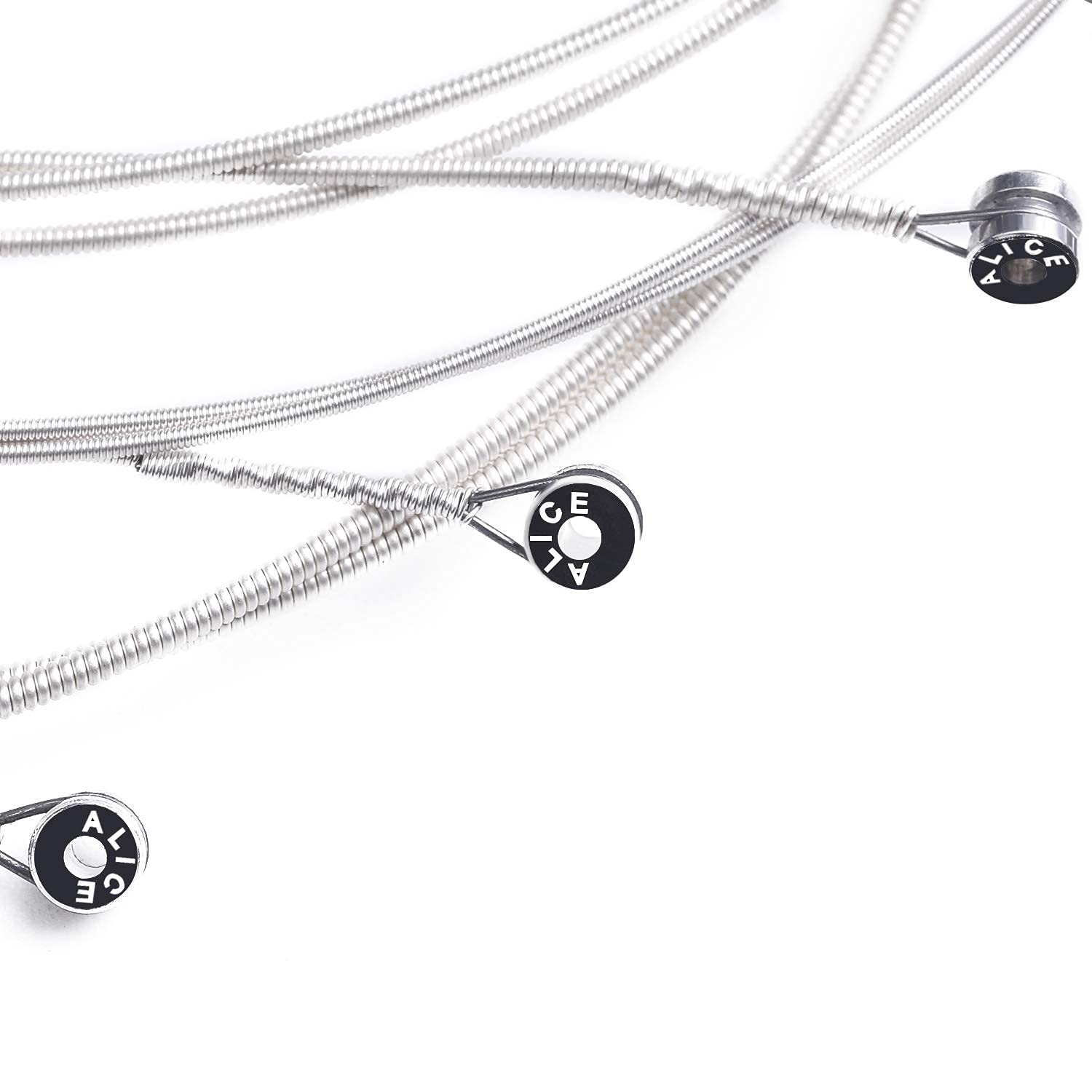 5 Set Di Corde Per Chitarra Acustica Folk Alice &ndash; Acciaio Inox, Calibro .011-.052, 1&deg;-6&deg;