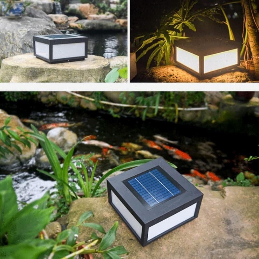 Zewnętrzne solarne lampy kolumnowe – prosta lampa słupkowa do oświetlenia ogrodu, bramy, ogrodzenia i ścieżki