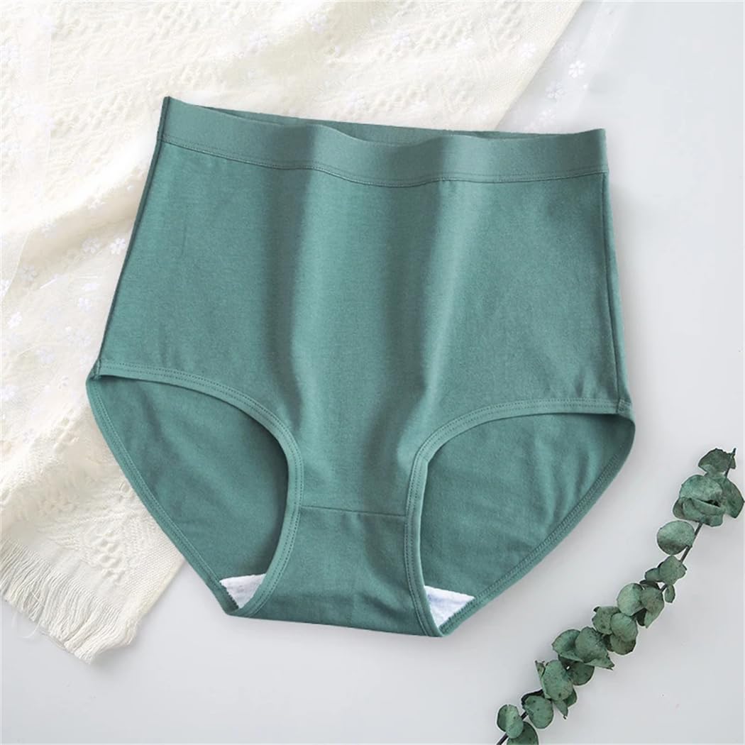 Mutandine da donna in cotone a vita alta tinta unita biancheria intima comoda 2 pezzi
