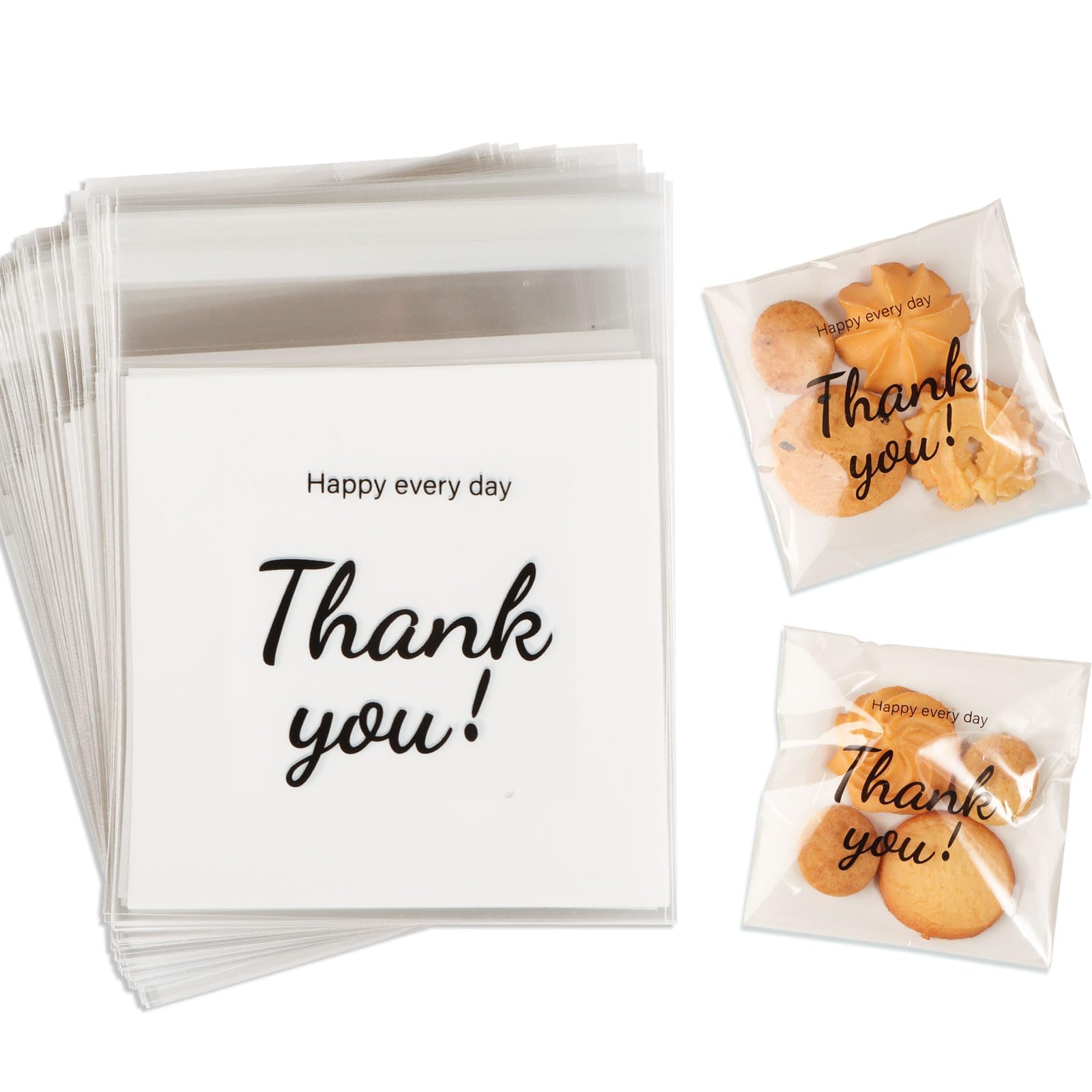 Aazon.co: Janlaugh 300 Pcs Sall Thank You Bags Bulk 6" X 8" Colorful
