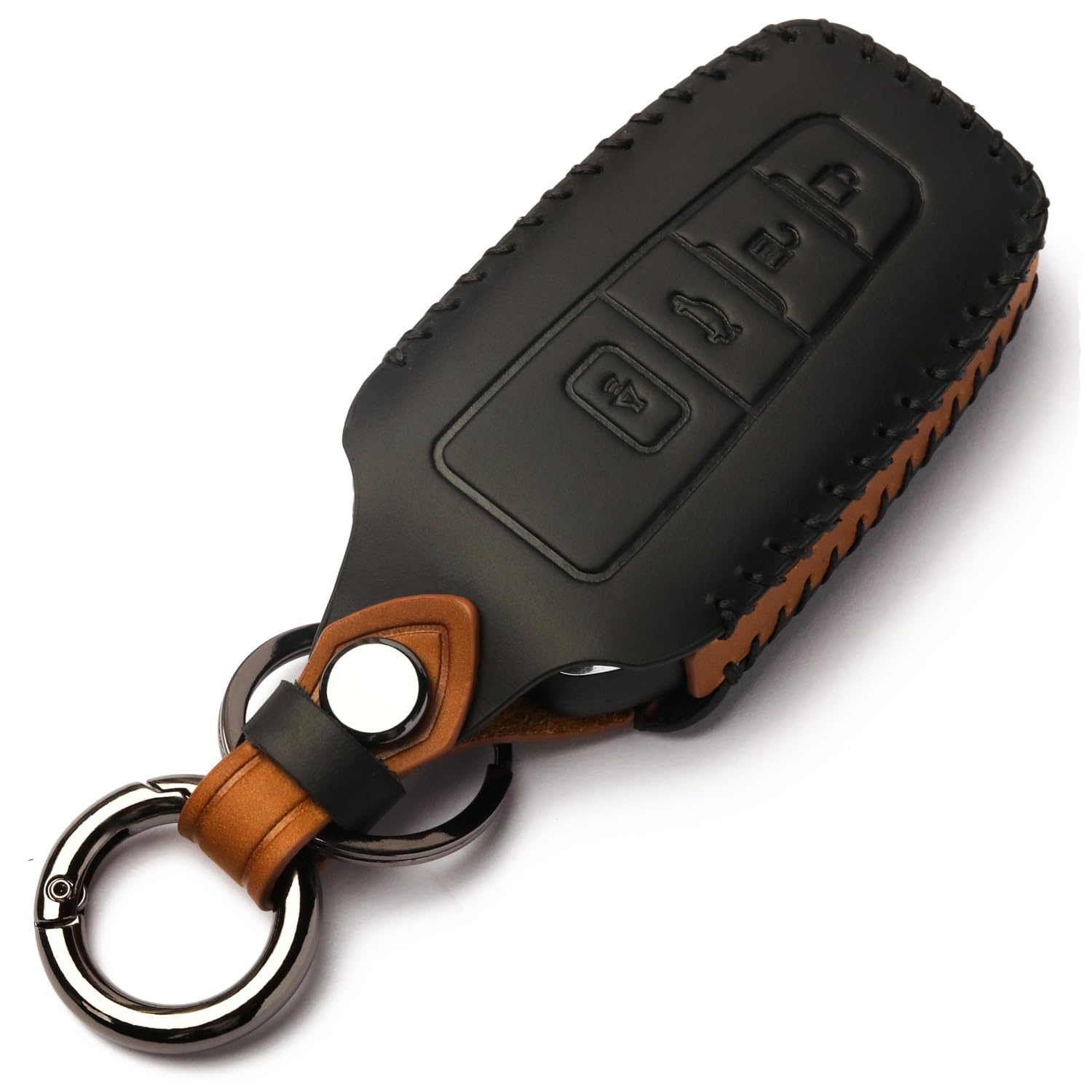 Car Key Fob Cover Case Compatible with Toyota Keyless Remote Control 2022、2021、2020、2019、2018、2017、2016 RAV4 Camry Corolla Avalon Tacoma Highlander 4Runner Tundra Prius Prado etc. (AN-Black)…