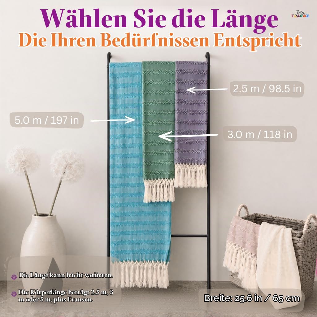 Baby Trapoz Mexikanischer Rebozo-Schal, ideal für die natürliche Geburt, Doula-Massage, 250 cm, Königsblau