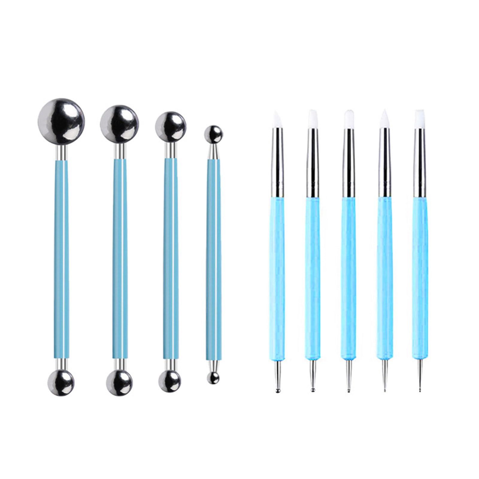 YWLUUOO 9Pcs Professional Clay Engraving Pen Double Ended Pottery Modelling Embossing Tool for Sculpturing and Rock Painting Professional Ceramic Tools