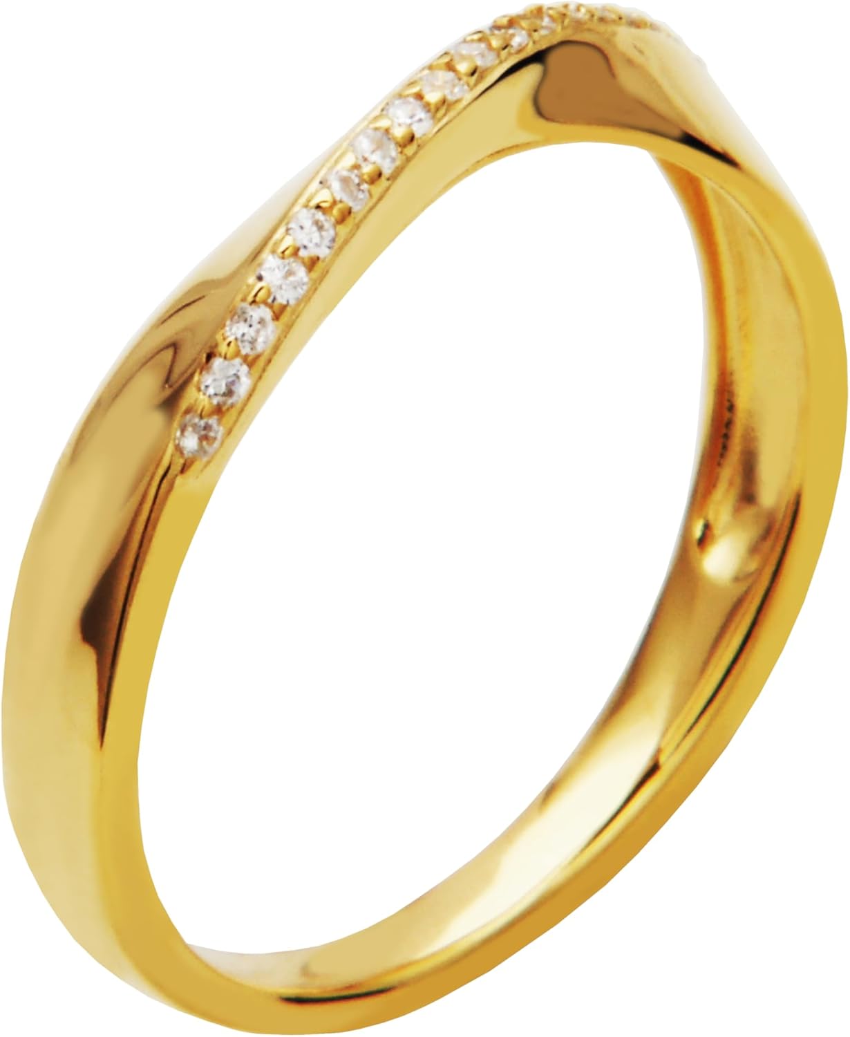 Amazon Essentials Cubic Zirconia Crossover Eternity Ring in Sterling Silver - Image 2