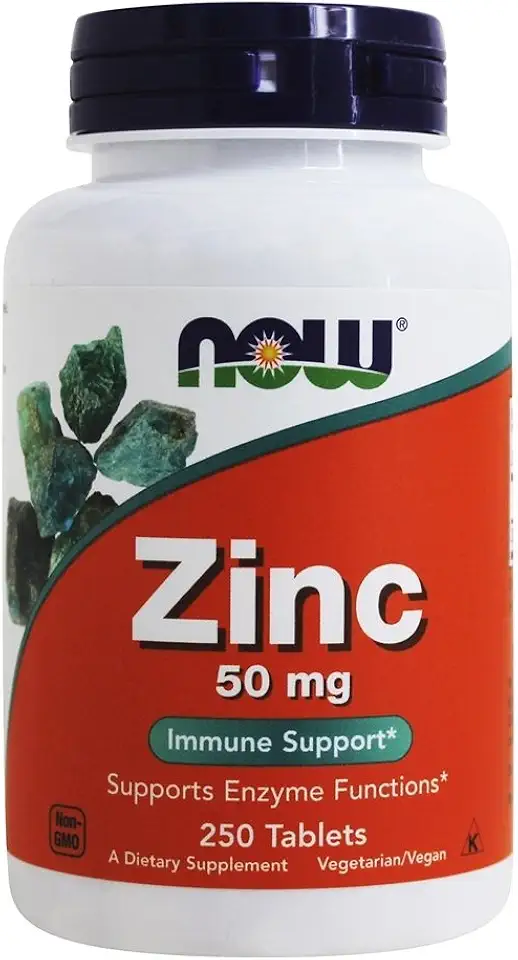 Gluconato de Zinco 50 mg Now Foods 250 Tabletes