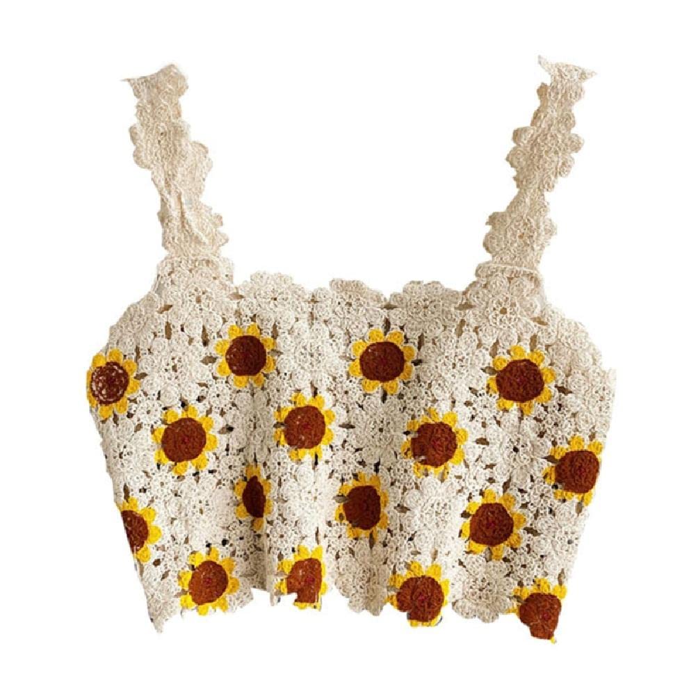 crochet sunflower top