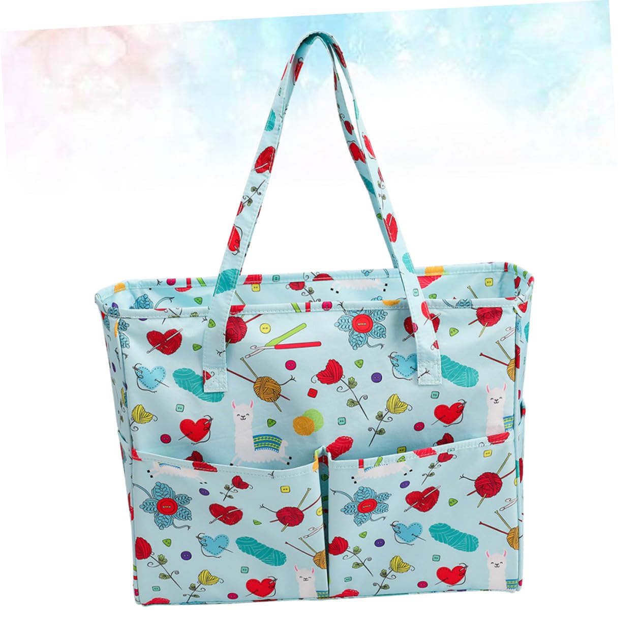 Bolsa de Almacenamiento de Tela Oxford para Hogar Gran Capacidad y Diseño Reutilizable, Adecuado para Guardar Herramientas de Tejido y Actividades de Crochet