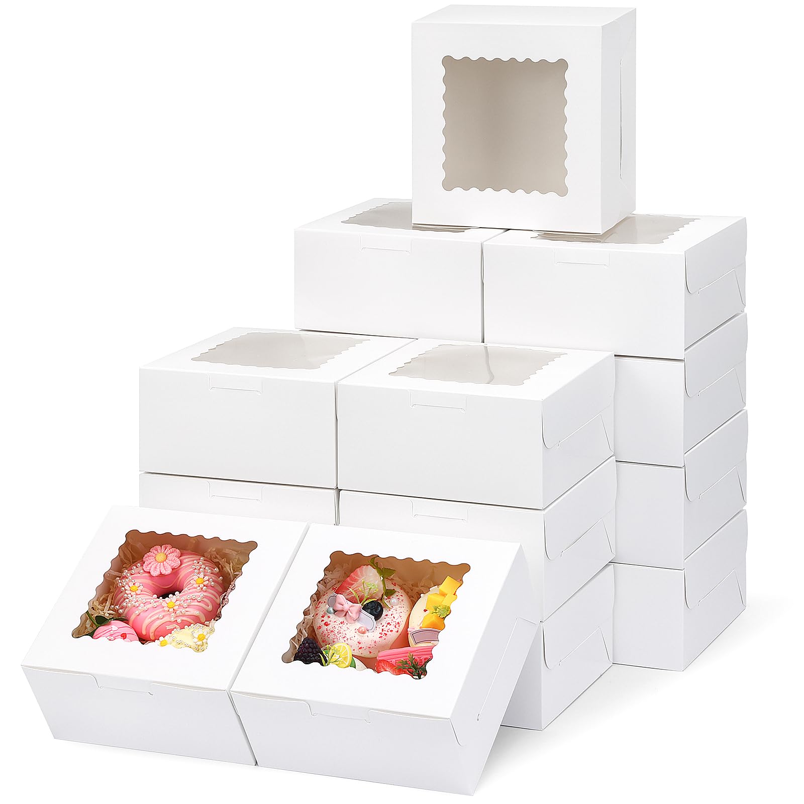 TOMNK 65pcs Cookie Boxes 6x6x3