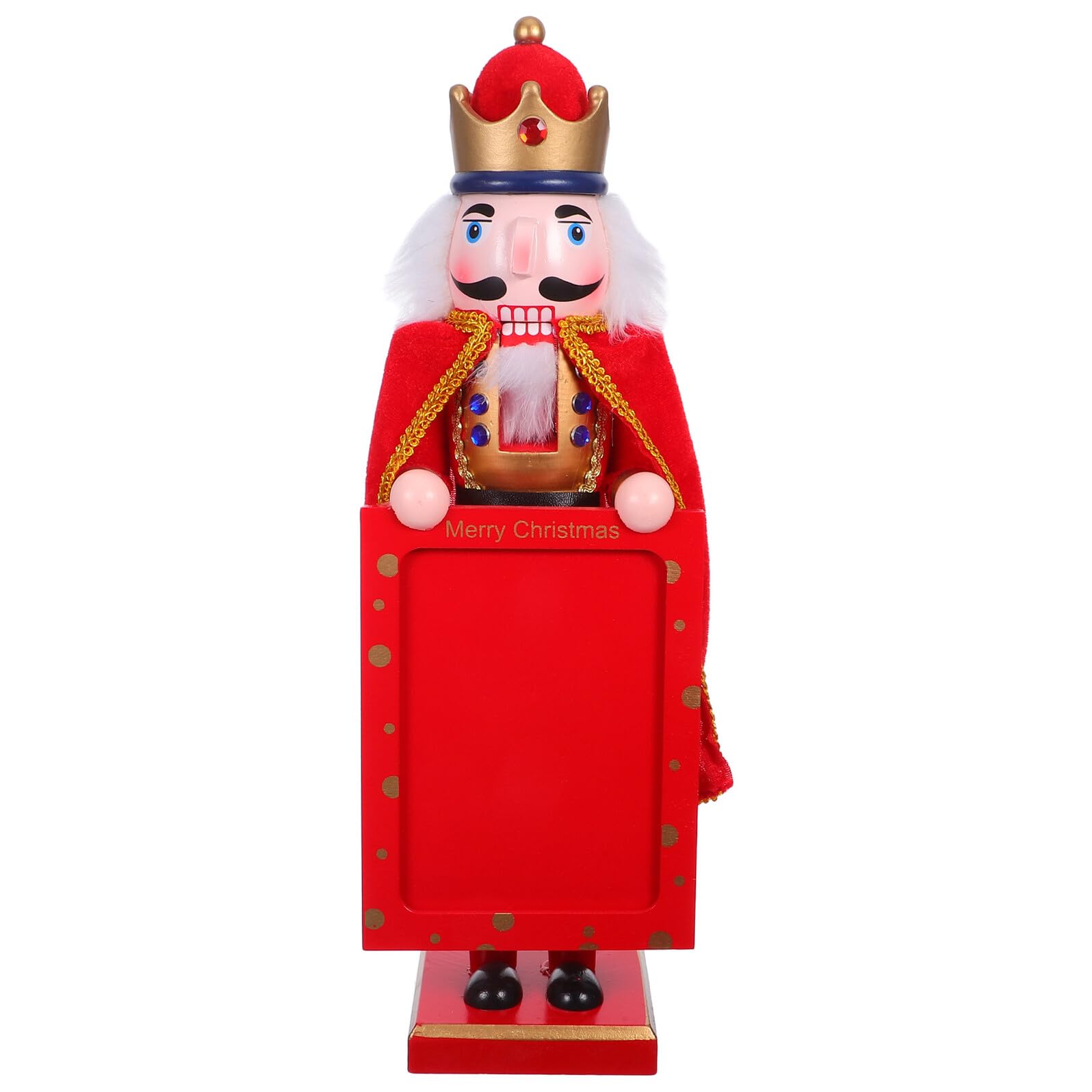 DECHOUS Nussknacker-Figur Traditionell Höhe Holzsoldat für Weihnachtsdekoration Zuhause Bilderrahmen als Geschenk