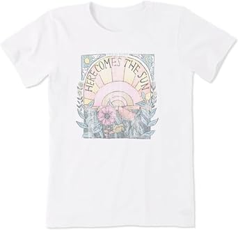 Womens Here The Sun Hippie Short Sleeve Crusher-LITE Tee