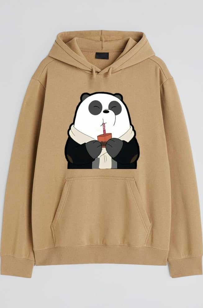 Panda Hoodie Sweatshirt Anime Men Women Causal Stylish Latest Pink Lavender Beige Peach
