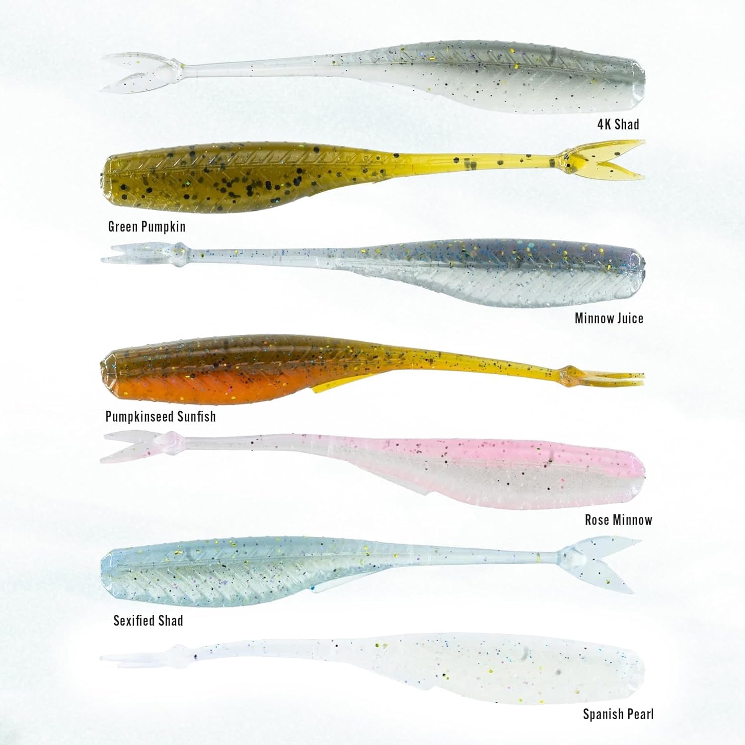 6th Sense Fishing Juggle Minnow 4 inch Soft Plastic Lure - Multi-Purpose Fishing Bait with 3D Ridge Lines & Bulbous Tail