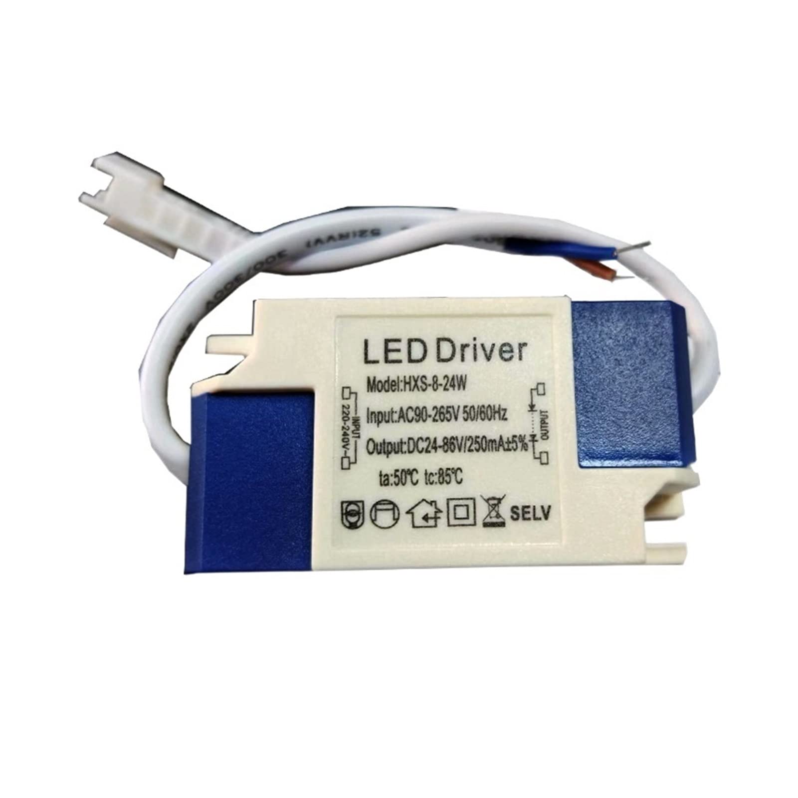 Pilote de panneau lumineux LED 8-24W tension large avec fiche DC femelle