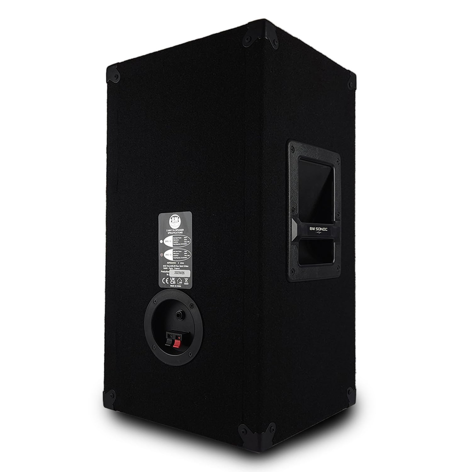 Pack Sono DJ BM Bmsonic Amplificateur BMS2000 2000W, Paire d'Enceintes Passives BMS12 2x600W, Câbles, Sonorisation Pro