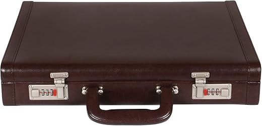 C COMFORT Faux Leather Briefcase Laptop Compartment Expandable Features High-Security Combo Number Lock Briefcase Bag for Men