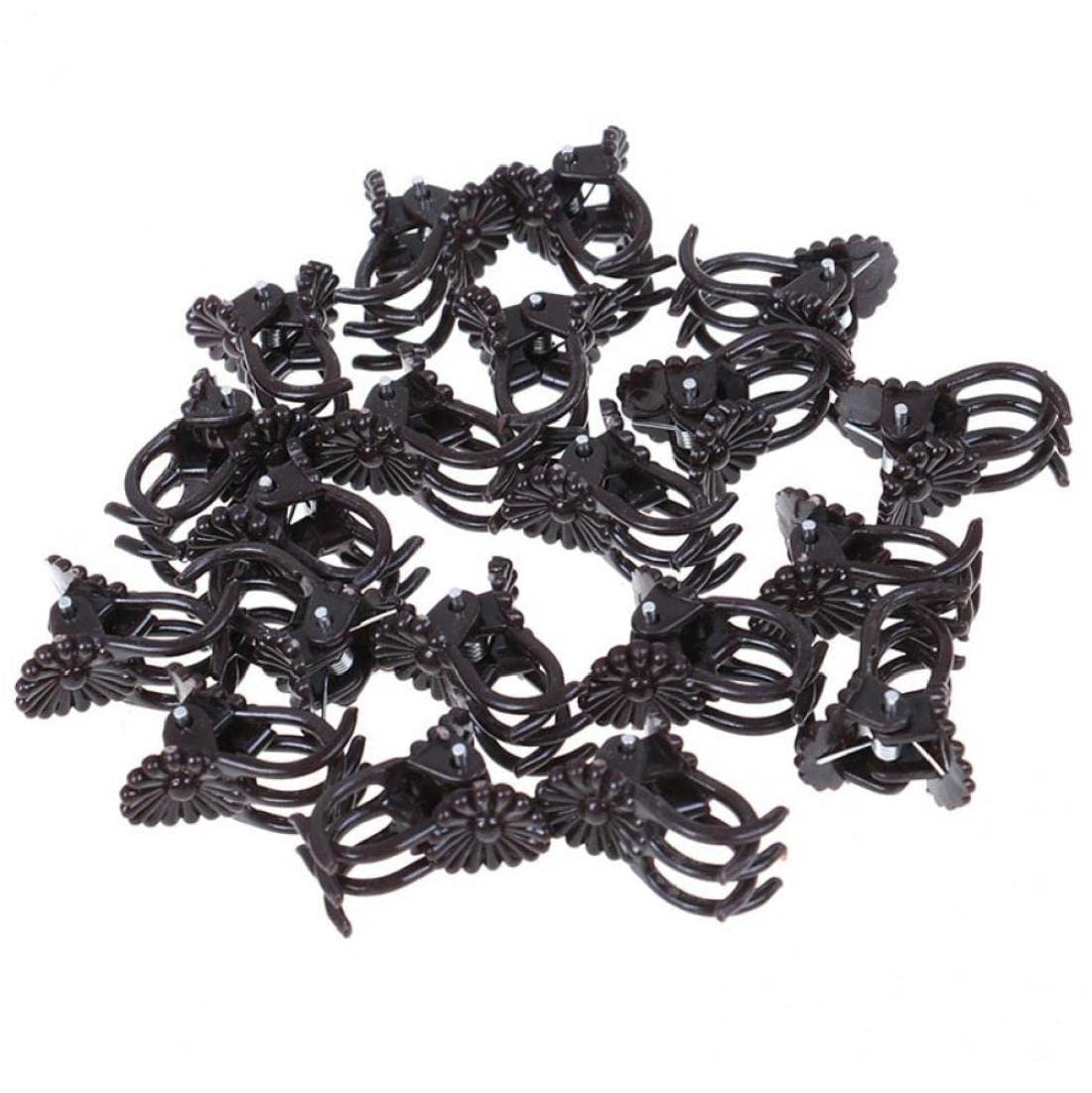Pinicecore Brown 20Pcs Orchid Clips Plant Support Clips Vegetables Flower Sticks Clips For Supporting Stems Vines Grow Upright