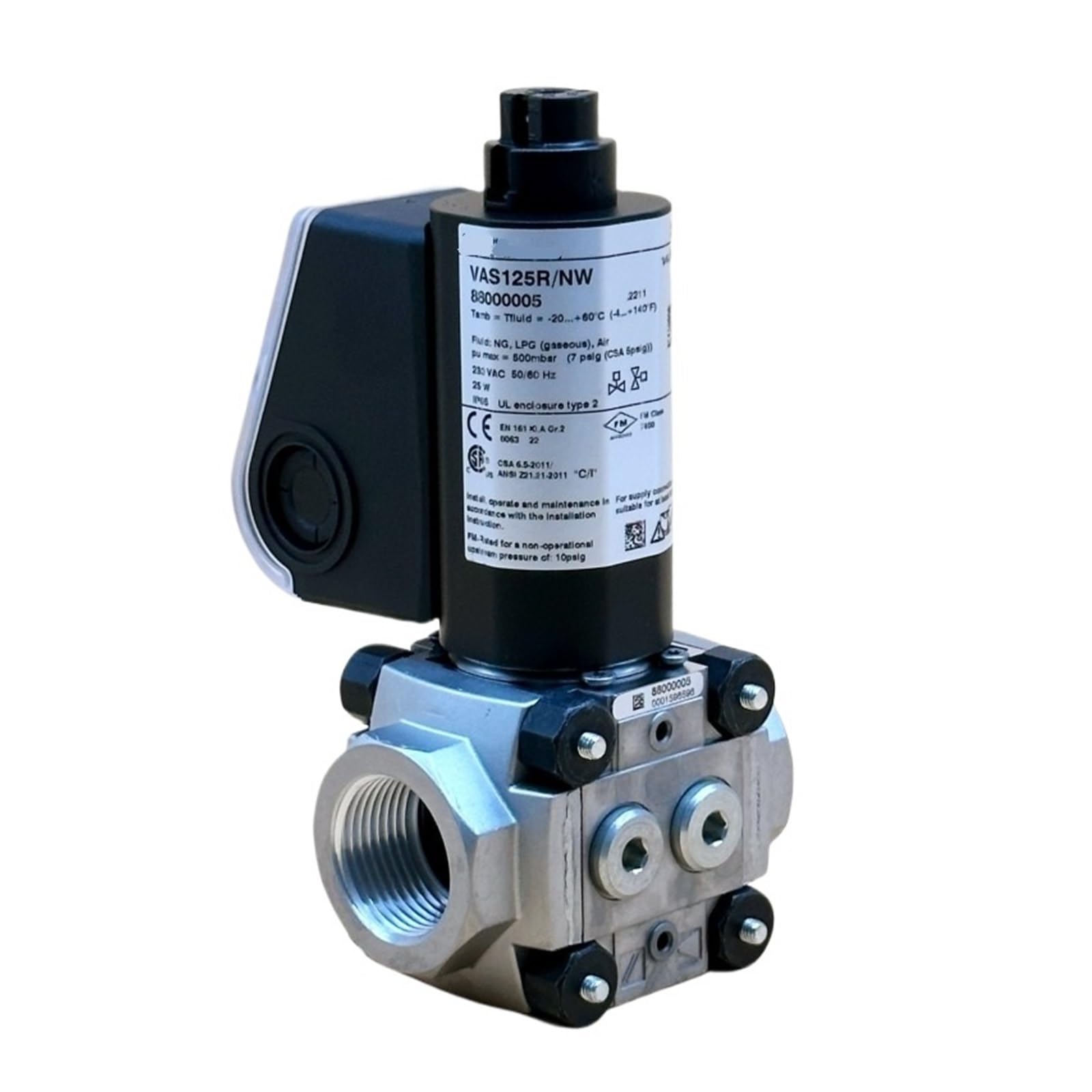 Électrovanne VAS115R/NW pour régulation de gaz sûre et précise