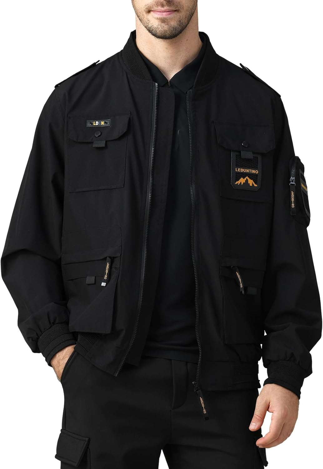 Men's Bomber Jacket, Lightweight Casual Spring Fall Windbreaker, Travel Hiking Golf Jackets - Image 2