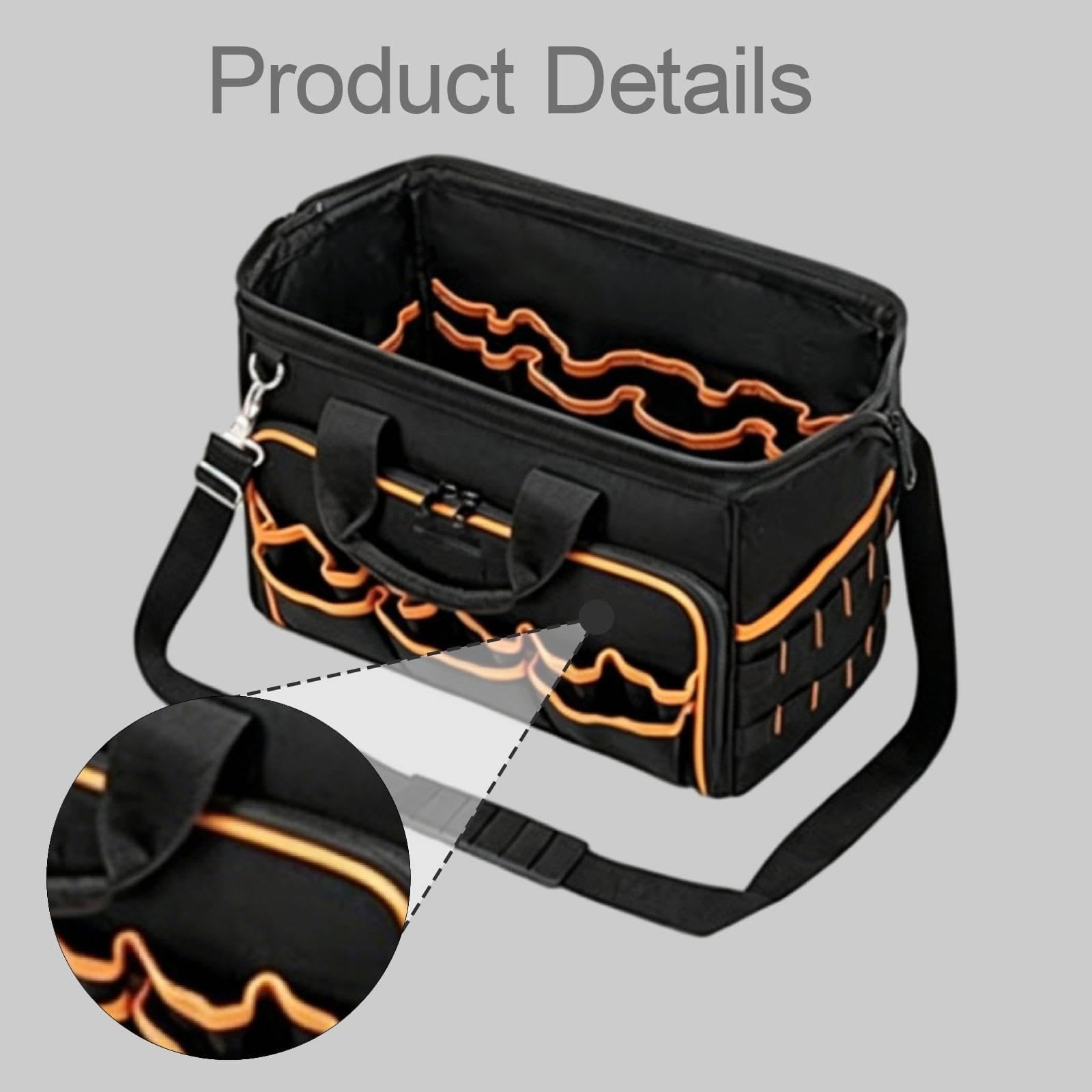 Borsa Portautensili con Scomparti Multipli, Custodia Da Viaggio per Attrezzi E Apparecchiature Elettriche per Uso Esterno.
