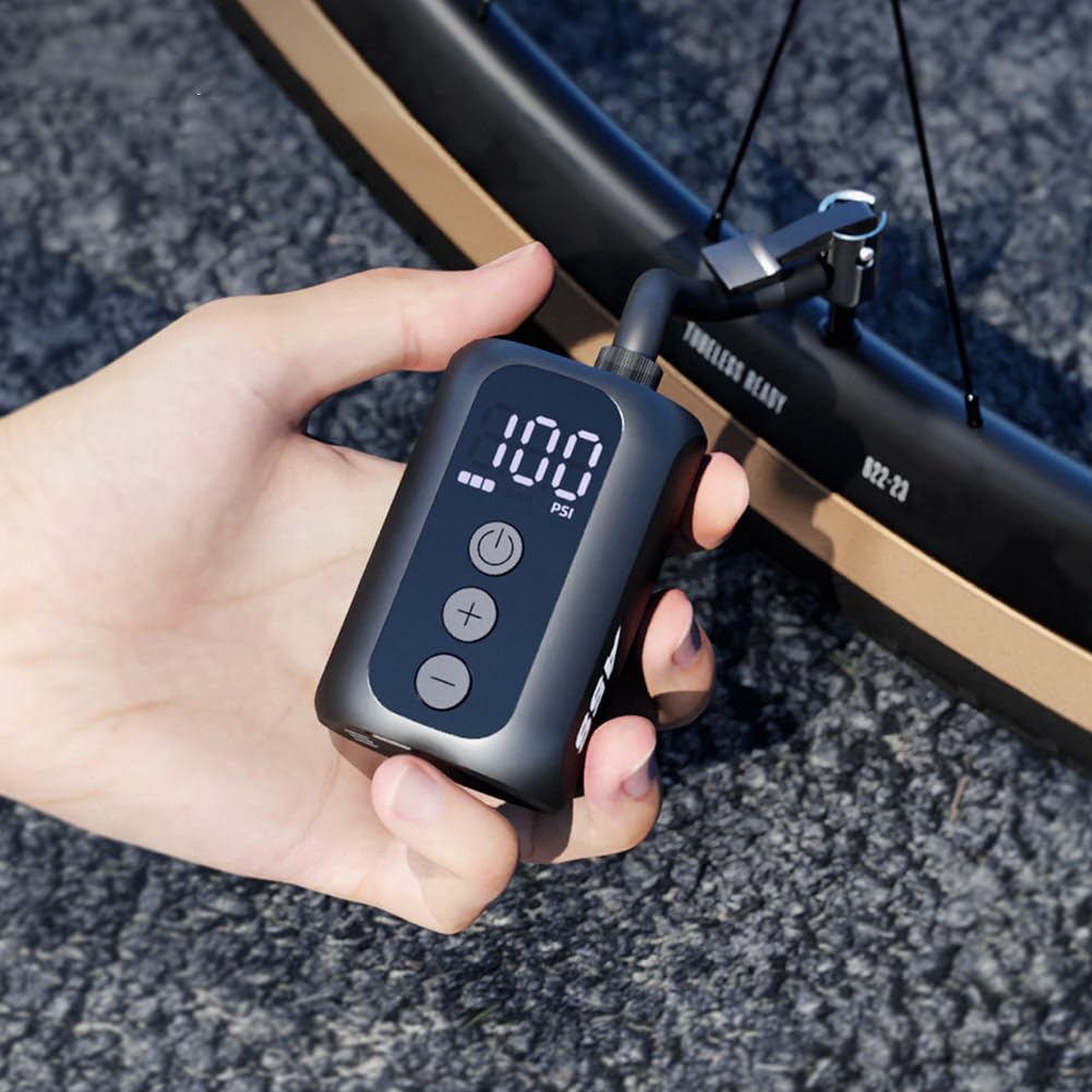 Kompaktowa pompa elektryczna 100 PSI bezprzewodowa piłka i pompka rowerowa z wyświetlaczem LED pompa ładowana przez USB
