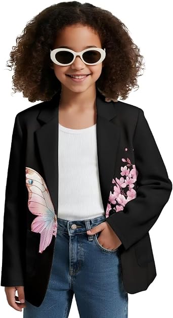 Blazer Suits Clothes for Girls 6-14Years Suit Jacket Girls Trendy Clothes School Uniform