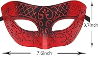 Vista 147 de IETANG - Antifaces venecianos para parejas, baile de máscaras, accesorios de disfraz o fiesta, 1 par Negro