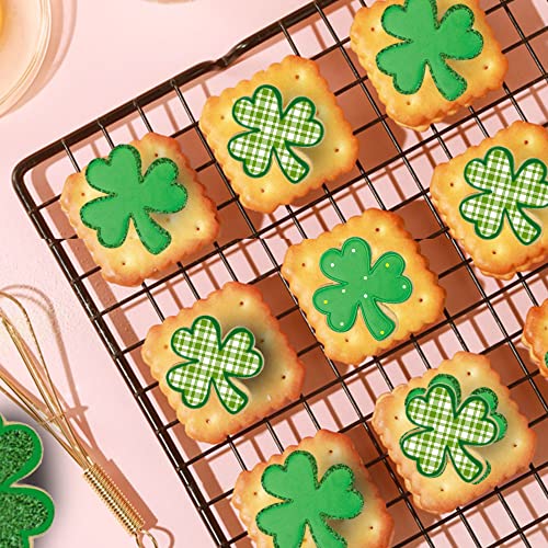 Uouyoo St. Patrick's Day Cookie Cutter Set 3 Sizes Stainless Steel Clover Shaped Cutters For Used For Baking And Making Cookies, Breads And Sandwiches 5.3'', 4.3'', 3.48'' #TOP3