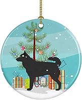 Vista 74 de Caroline's Treasures Adorno de cerámica con cola de perro pastor inglés antiguo para colgar en el árbol de Navidad, para el hogar, Navidad, fiestas