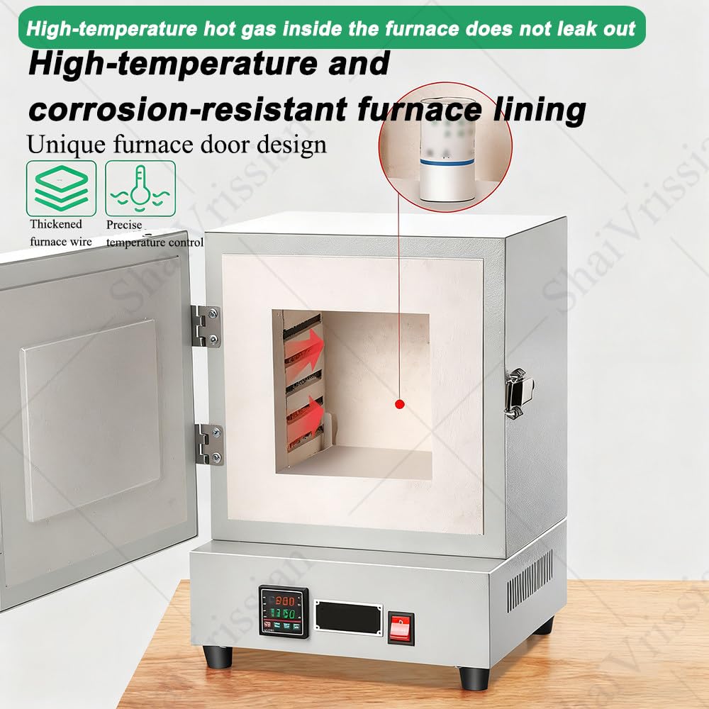 Elektryczny piec do topienia 2000 W,piec do topienia metali,wysokotemperaturowy piec laboratoryjny,maksymalna temperatura 1150°C,do odlewania metali i szkliwień ceramicznych