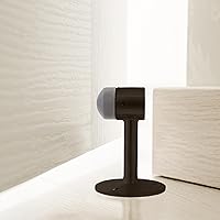 Vista 14 de Gooseneck Door Stop Wall Protector with Rubber Tip, Design House Matte Black Aluminum Door Stopper, 2-Pack, 189290-MB