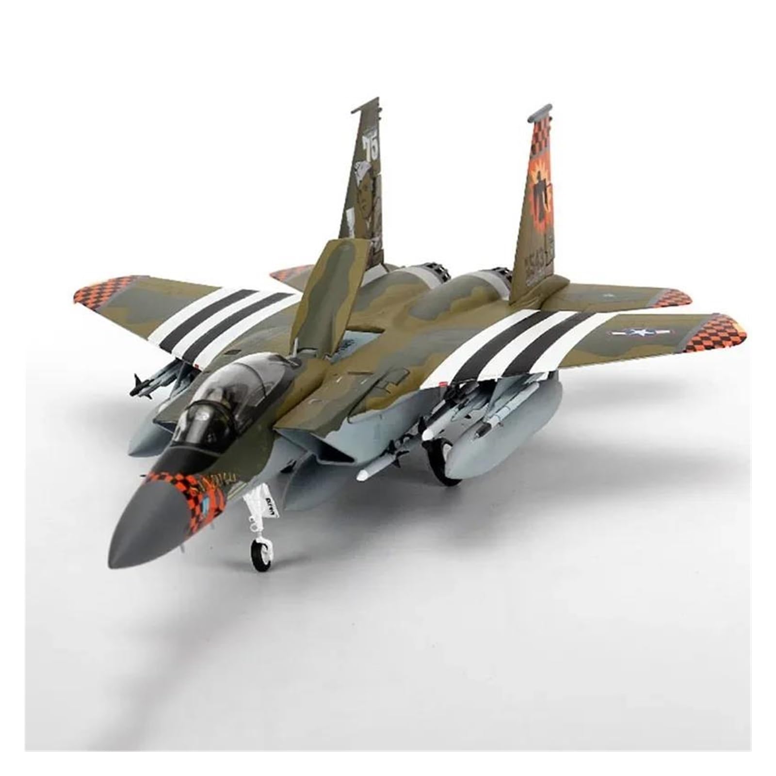 Must-Have for Collectors 1/72 per F15 F-15C F-15 con Supporto da Caccia pressofuso in Lega di Metallo Modello di Aereo per Aerei Kit di Costruzione di Modello Verde (Verde A)