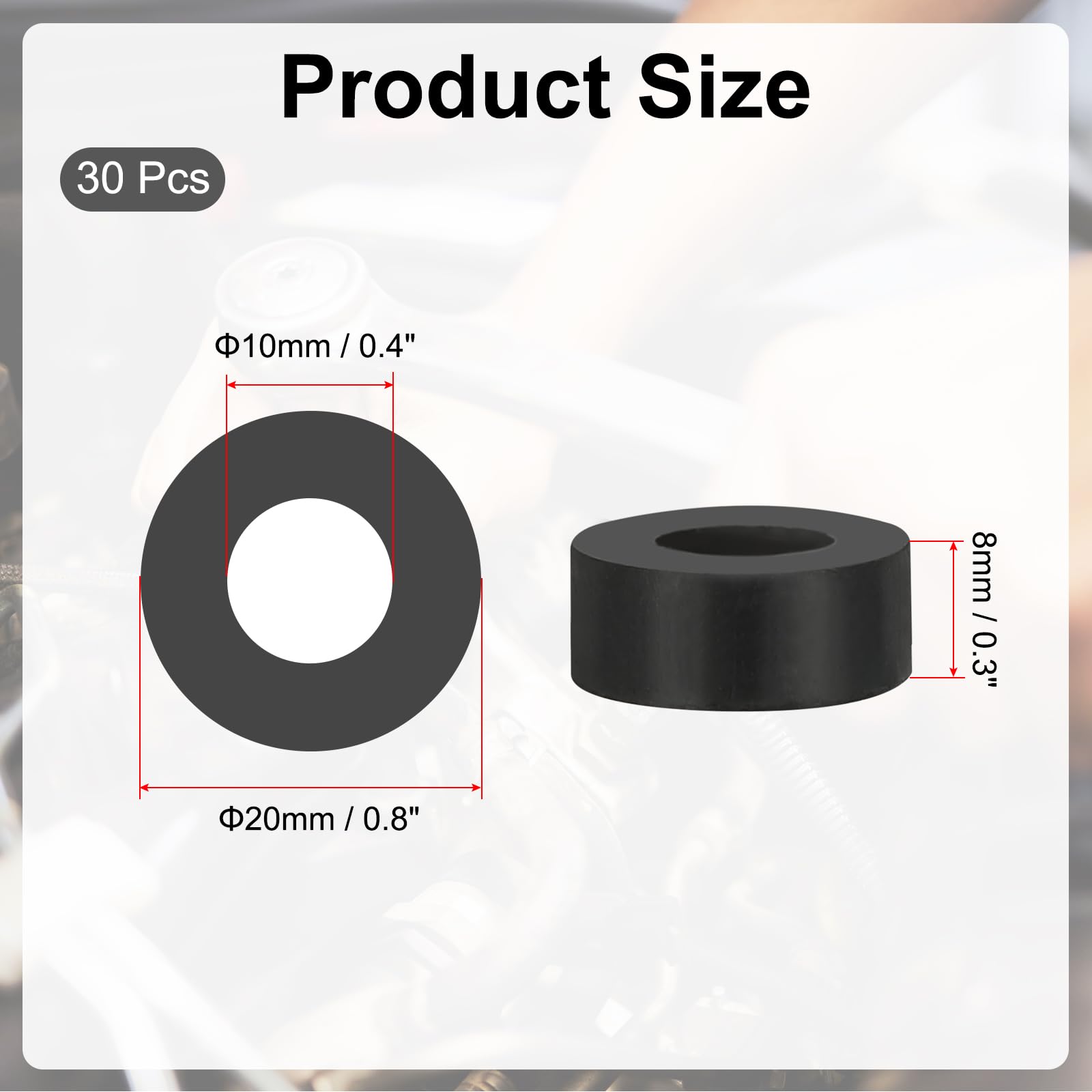 PATIKIL Multi Purpose Rubber Spacer - Image 2