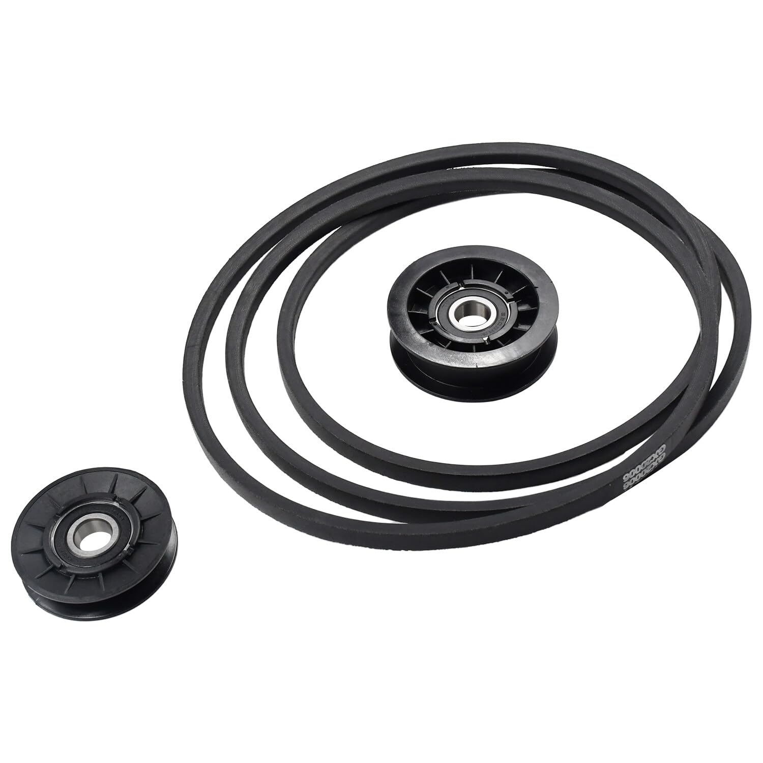 GX20006 GX20286 Poulie de renvoi avec kit de courroie d'entraînement compatible avec tracteur John Deere X110 X120 X140 LA115 L125 LA135 LA145 LA155 D130 D140 D150 D160 L100 130 l. 107 L111