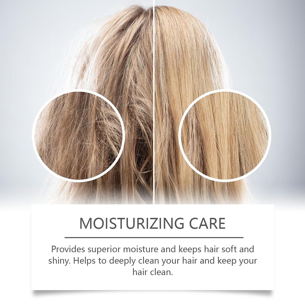 Shampoo idratante al collagene, lavaggio quotidiano delicato for capelli lisci, lucenti e gestibili