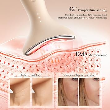 2026 Face Massager & Electric Lifting Device – Electric Silicone Face Sculptor with EMS Microcurrent, 45°C Heat, 3 LED Modes & Vibration – Anti-Aging, Anti-Wrinkle Skin Tightening for Face & Neck