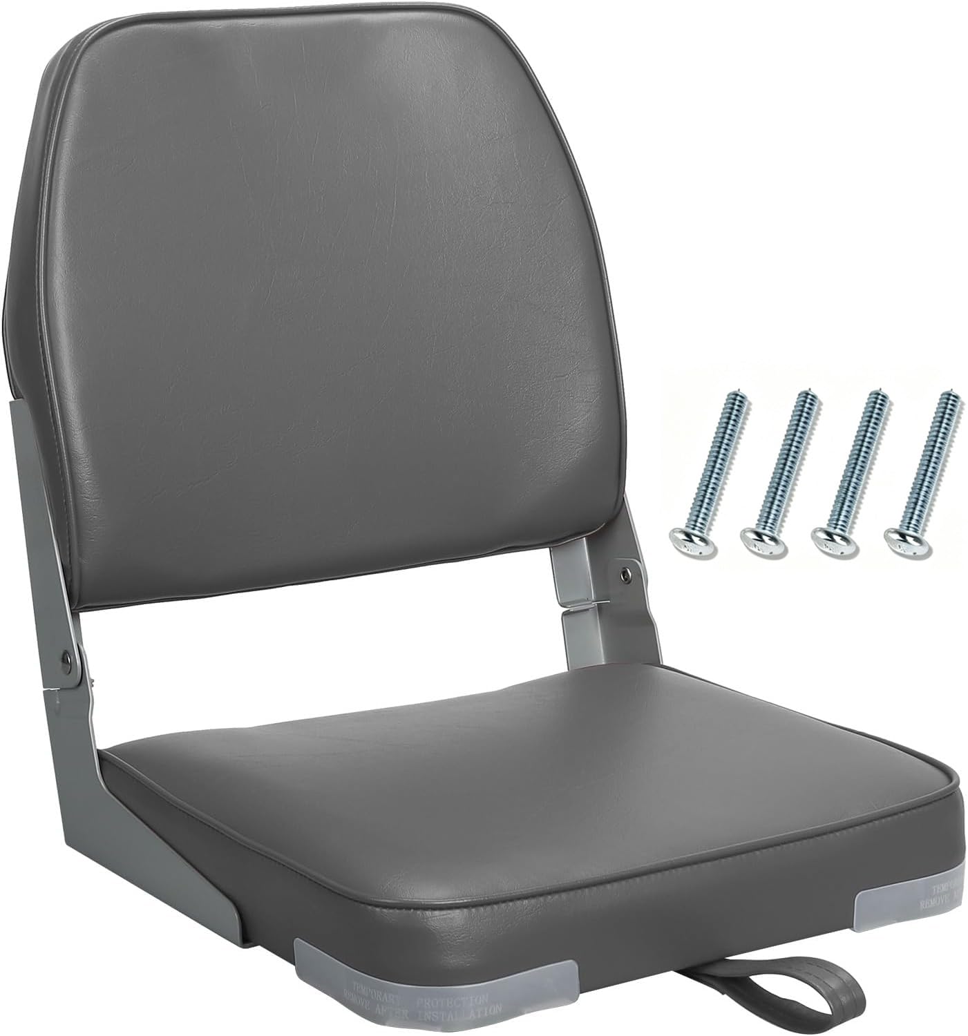 ERGOSEAT Folding Low Back Gray Boat Seats Fishing Seat Fits Jon Bass