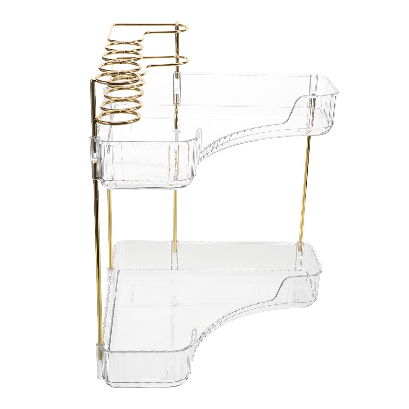 Organizer für Badezimmerablage mit Dreieckigem Eckregal Mehrschichtiges Design aus Pet und Edelstahl Platzsparend und Formstabil für Kosmetik und Make Up