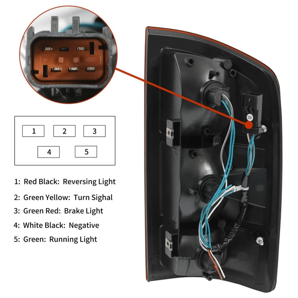 Amazon.com: AotiByChe Tail Light Halogen Rear Left Side Plastic 