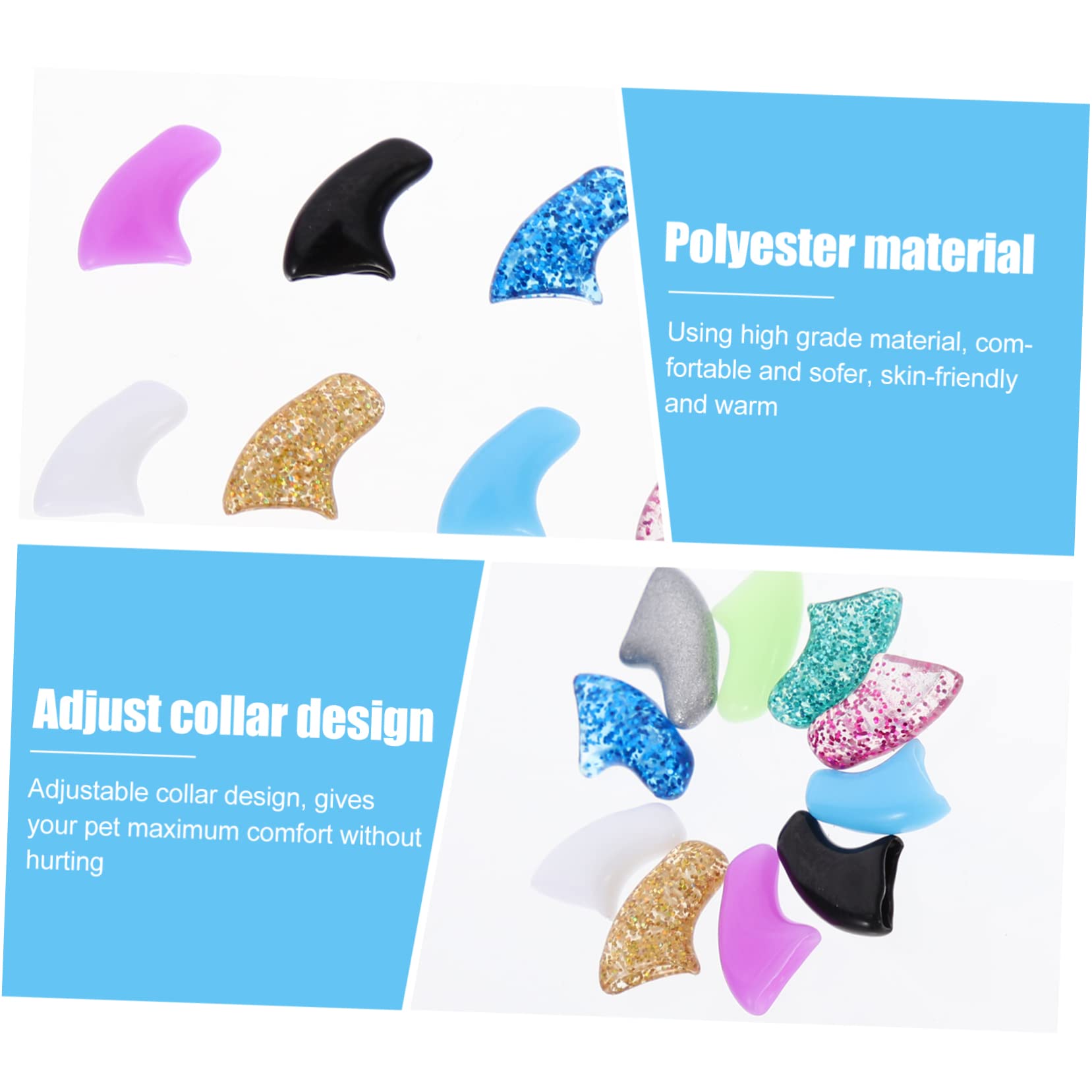 Kisangel 50 Juegos Kit De Uñas De Gato Gatito Se Engancha a Las Cubiertas De Las Uñas Pegamento para Uñas Cubiertas De Uñas De Gatos Tapas De Uñas De Perro De Colores Gorras Gel De Sílice