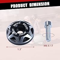 Vista 3 de Tornillos para placa de matrícula: kit de tornillos de pernos M6 para placa de matrícula entallados CNC en aleación de aluminio para automóviles