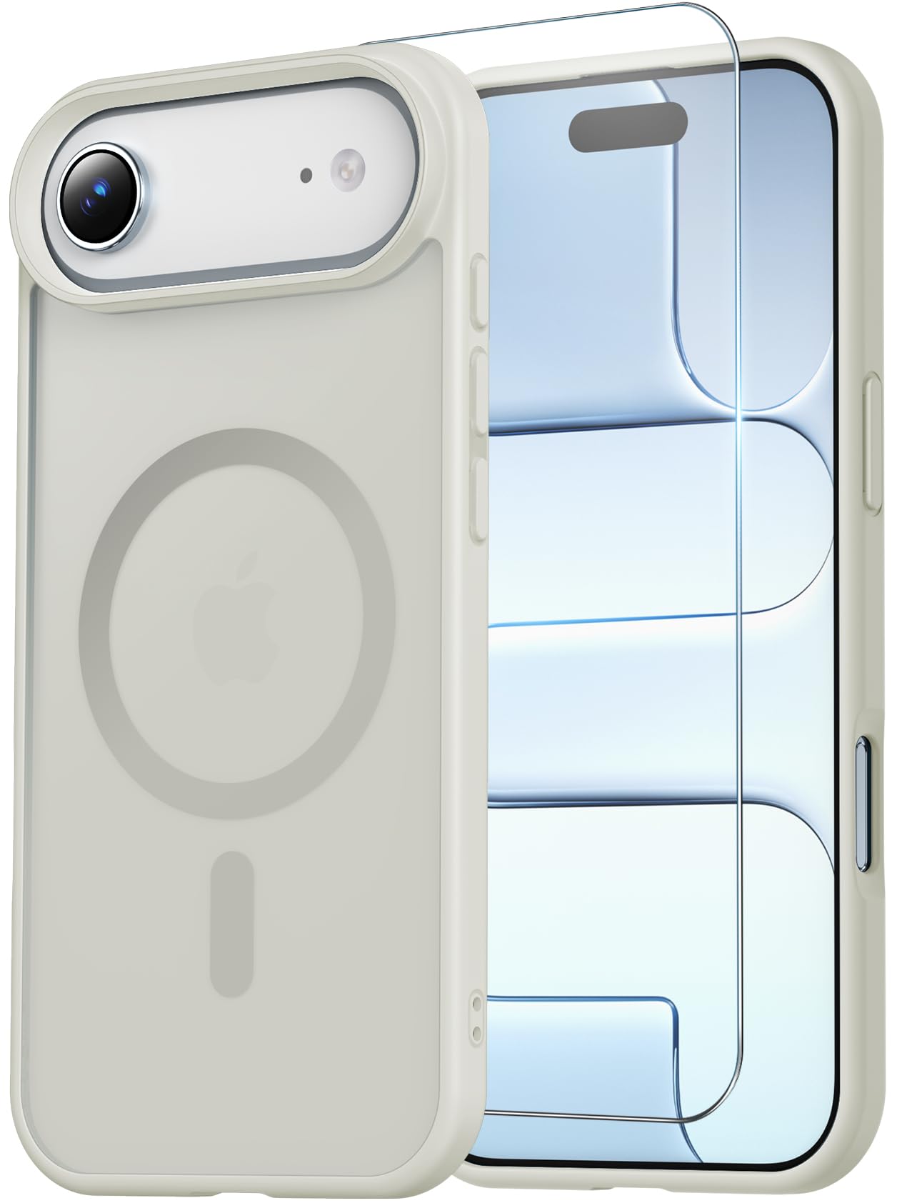 Temdan for iPhone AIR Case with Screen Protector Antique White