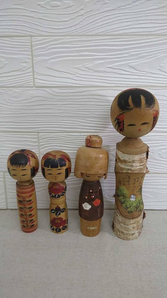 Amazon | こけし人形 まとめて創作こけし民芸品卯三郎白峯白樺お土産