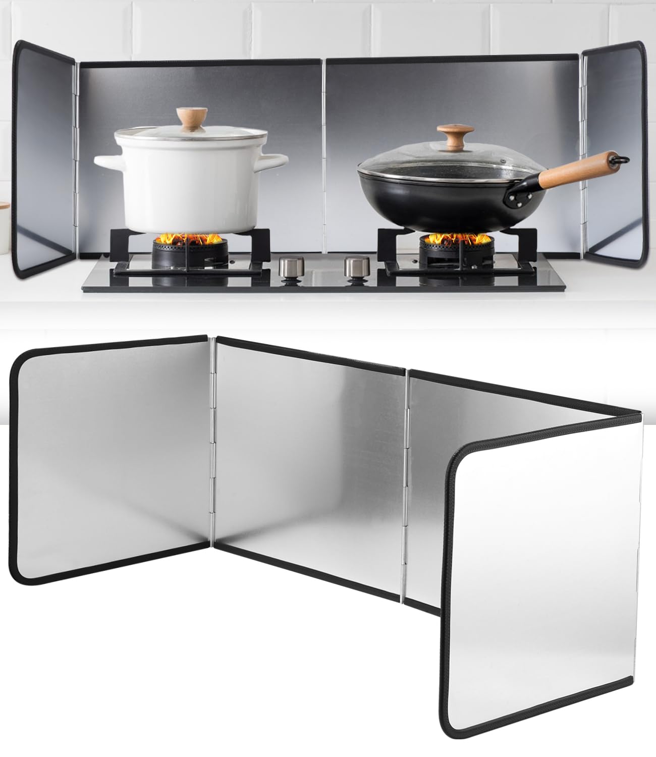 DBREAKS Plaque Anti Projection Cuisine Pliable, Protection Anti %c3%a9claboussures %c3%a9claboussures