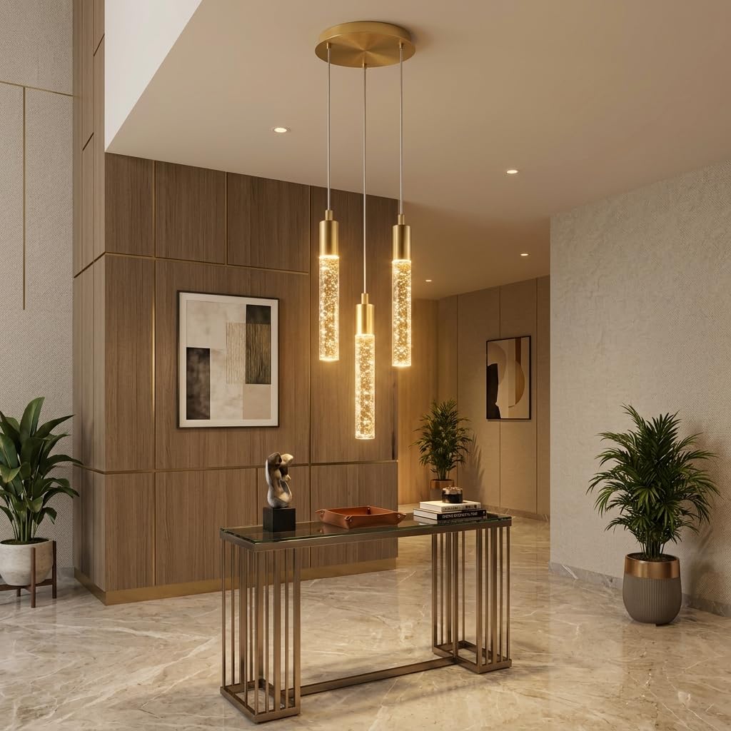 Aimy Shine 3-Hanging Chandelier | Pendant Light for Home | Ceiling Light | AIMY Shine 3-Hanging Light Modern Ceiling Lamp | 3-1 Color Change-image-19