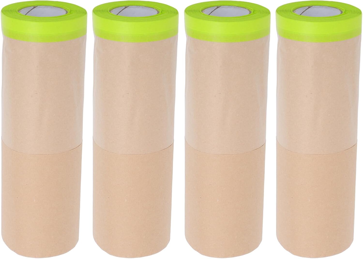 UPKOCH 4 Rolls Kraft Masking Paper 30cm X 12m Pre-Taped Protective Wrapping Film for Car Painting and Furniture Dust Cover Sheets