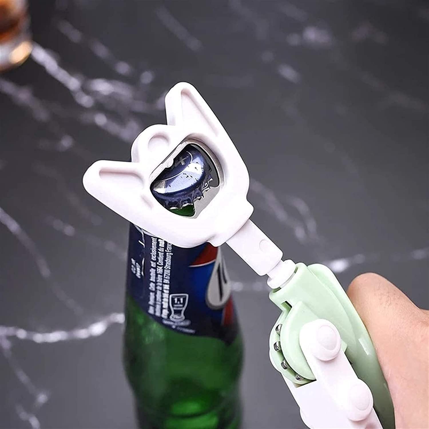 Apribottiglie a spirale con ali, Cavatappi apriscatole in acciaio inossidabile, materiale PP