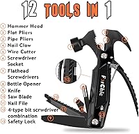 Vista 2 de Martillo Multiherramienta 12 en 1, Equipo de Camping, Herramienta de Supervivencia, Regalo de Cumpleaños y Navidad para Hombres, Regalos de Navidad